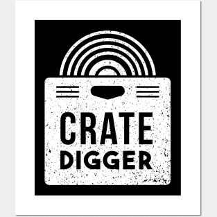 Vintage Vinyl Crate Digger // Retro Vinyl Record Collector Posters and Art